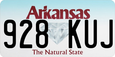 AR license plate 928KUJ