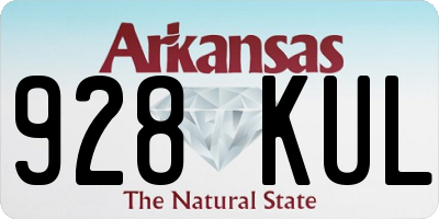 AR license plate 928KUL