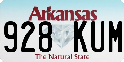 AR license plate 928KUM
