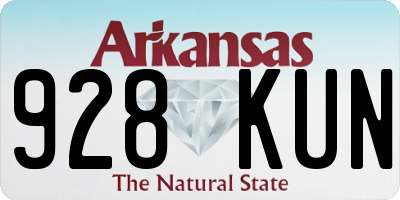 AR license plate 928KUN