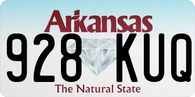 AR license plate 928KUQ