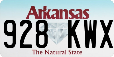 AR license plate 928KWX
