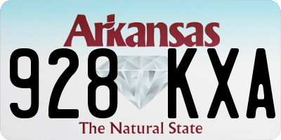 AR license plate 928KXA