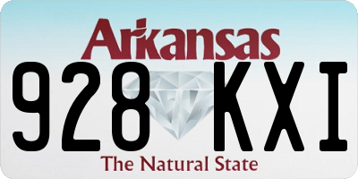 AR license plate 928KXI