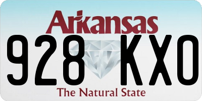 AR license plate 928KXO