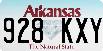 AR license plate 928KXY