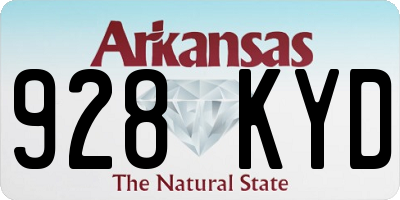 AR license plate 928KYD