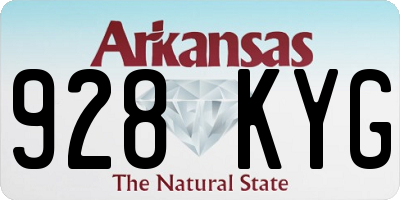 AR license plate 928KYG
