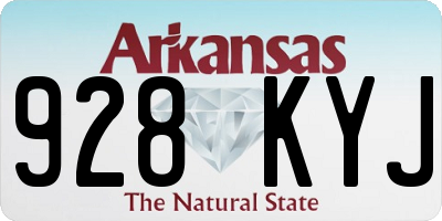 AR license plate 928KYJ