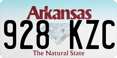 AR license plate 928KZC