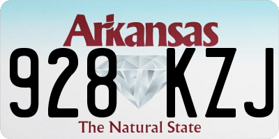 AR license plate 928KZJ