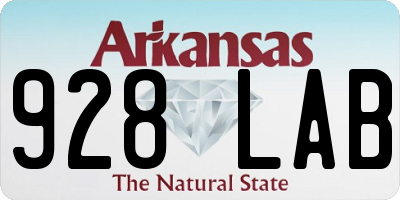 AR license plate 928LAB
