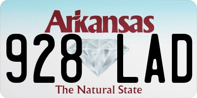 AR license plate 928LAD