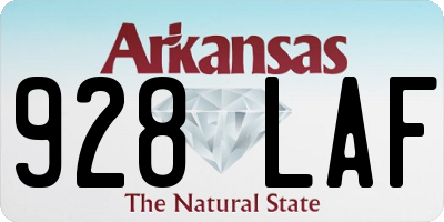 AR license plate 928LAF
