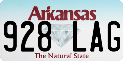 AR license plate 928LAG