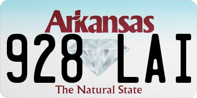 AR license plate 928LAI