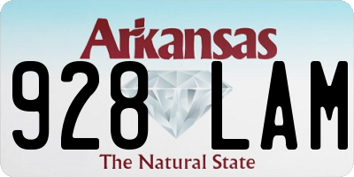AR license plate 928LAM