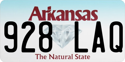 AR license plate 928LAQ