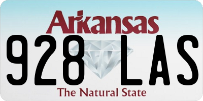 AR license plate 928LAS