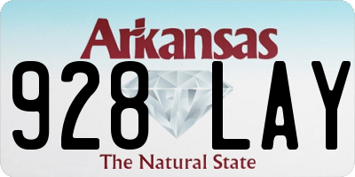 AR license plate 928LAY
