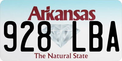AR license plate 928LBA