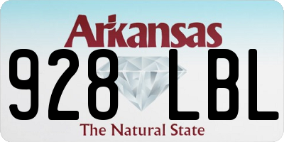 AR license plate 928LBL