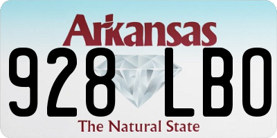 AR license plate 928LBO