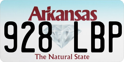 AR license plate 928LBP