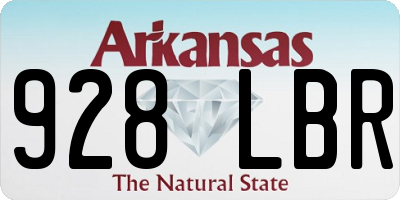 AR license plate 928LBR