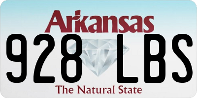 AR license plate 928LBS