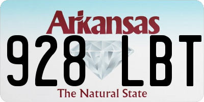 AR license plate 928LBT