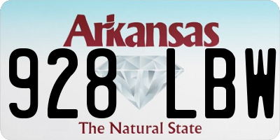 AR license plate 928LBW