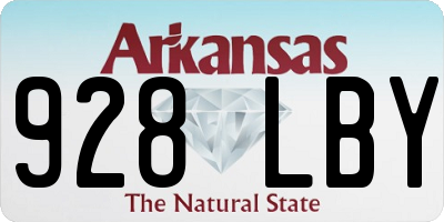 AR license plate 928LBY