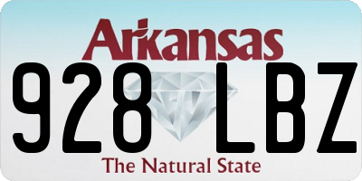 AR license plate 928LBZ