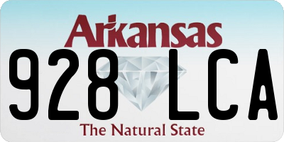 AR license plate 928LCA