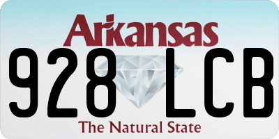 AR license plate 928LCB