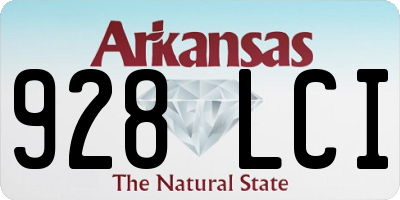 AR license plate 928LCI