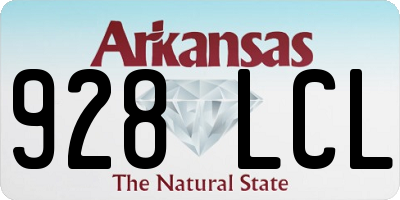AR license plate 928LCL