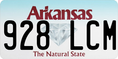 AR license plate 928LCM