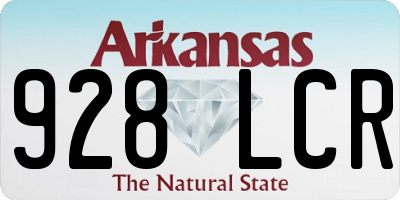 AR license plate 928LCR