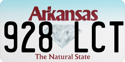 AR license plate 928LCT