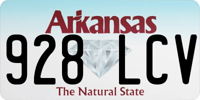 AR license plate 928LCV
