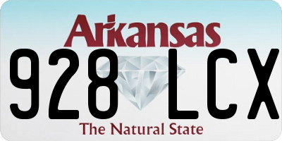AR license plate 928LCX