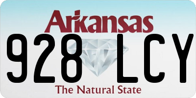AR license plate 928LCY