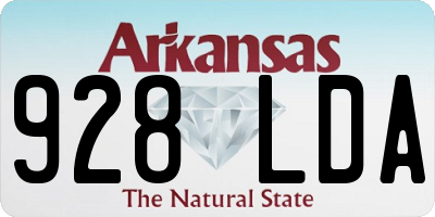 AR license plate 928LDA