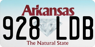 AR license plate 928LDB
