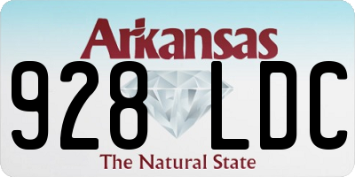 AR license plate 928LDC
