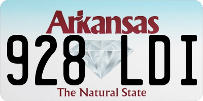 AR license plate 928LDI