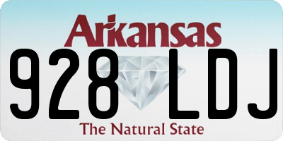AR license plate 928LDJ
