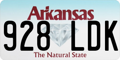 AR license plate 928LDK